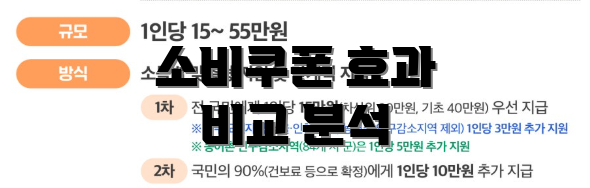 소비쿠폰 효과 비교 분석