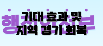 기대 효과 및 지역 경기 회복