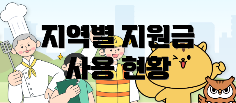 지역별 지원금 사용 현황