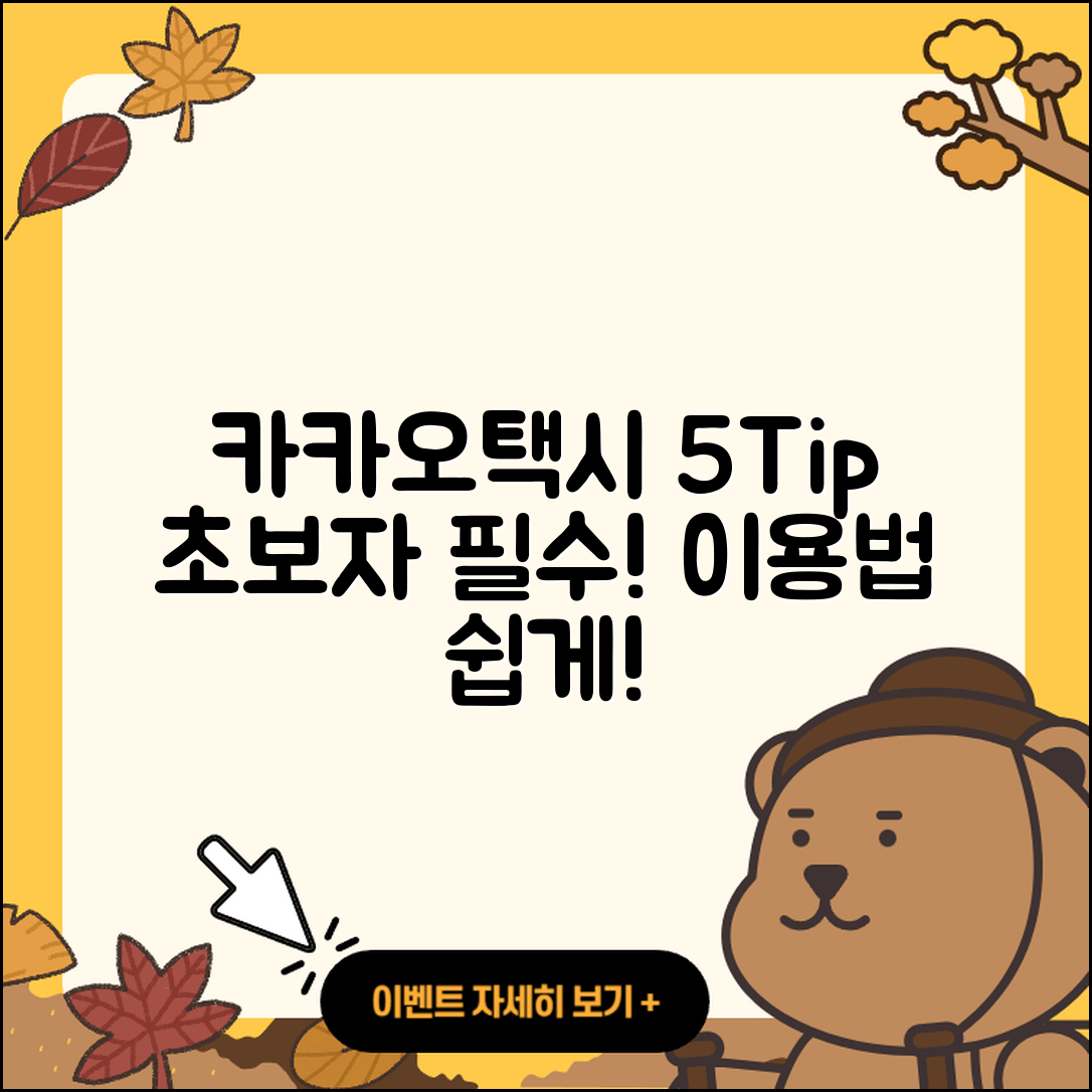 카카오택시 이용법 초보자를 위한 5가지 팁